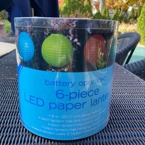Sun & Sky battery operated 6 piece LED paper lanterns